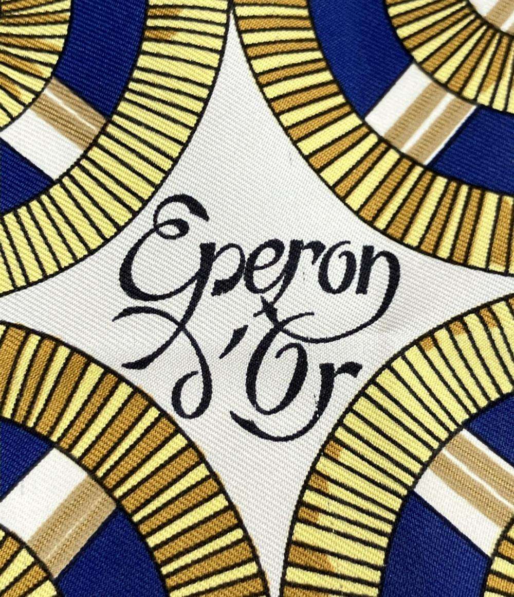 HERMES スカーフ シルク100% カレ90 Eperon dor レディース エルメス