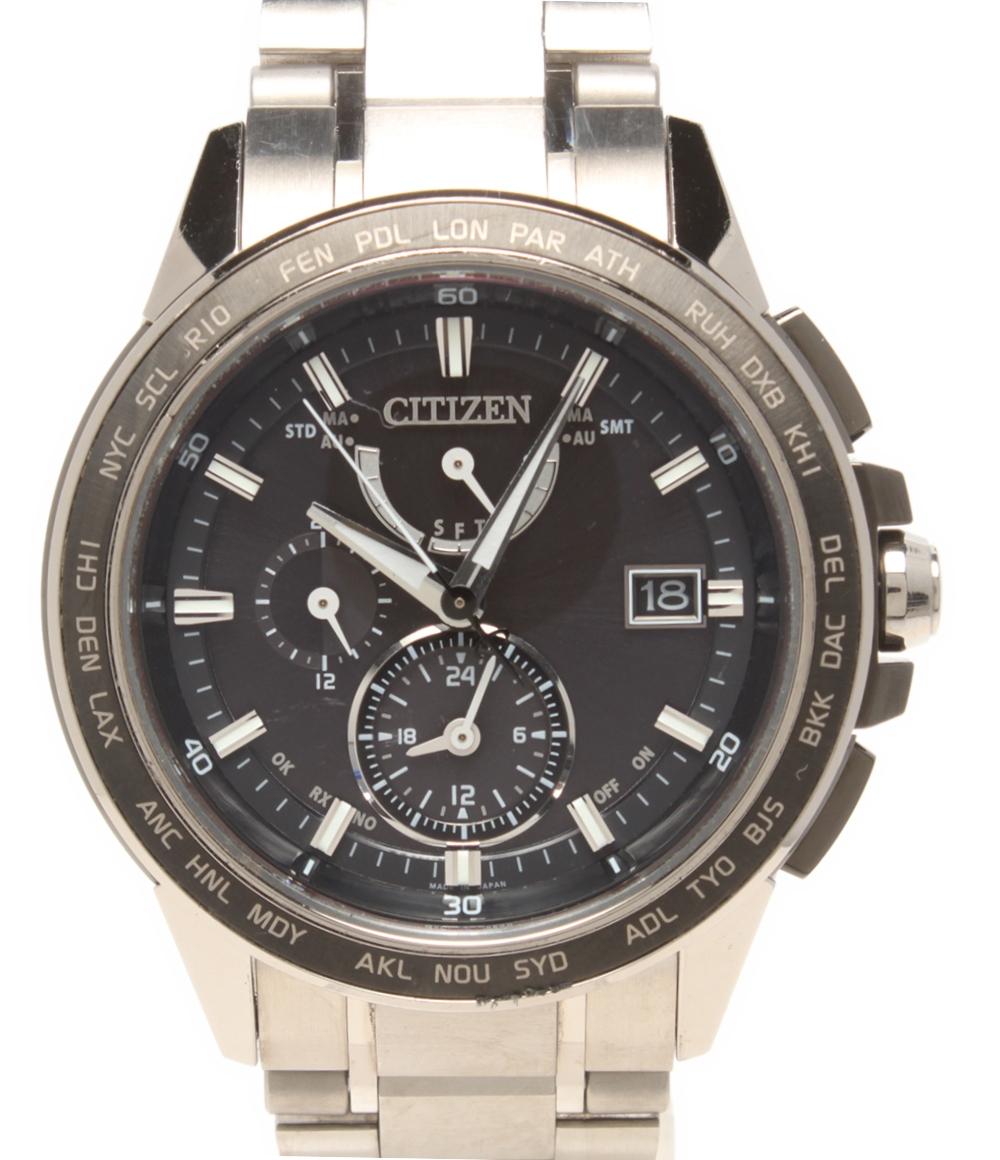 CITIZEN 腕時計 アテッサ ATTESA ソーラー ブラック H820-T020135 メンズ シチズン