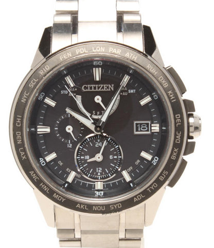 CITIZEN 腕時計 アテッサ ATTESA ソーラー ブラック H820-T020135 メンズ シチズン