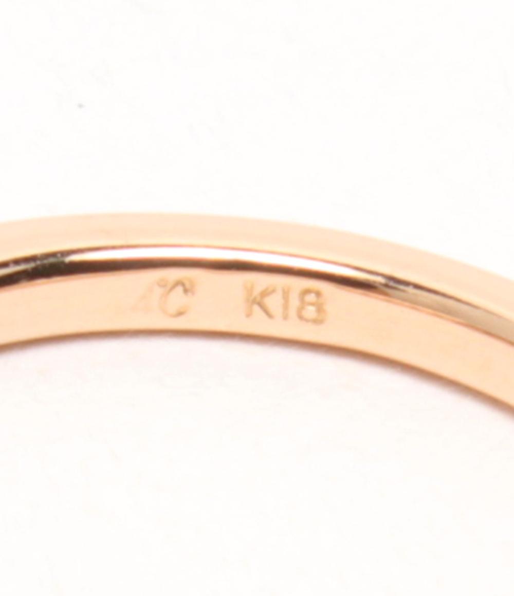 美品 4℃ リング 指輪 K18 ダイヤ レディース SIZE 8号 ヨンドシー