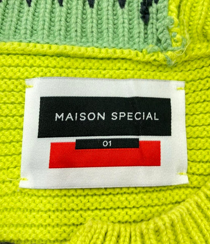 メゾンスペシャル アクリルコットンドロップショルダーニットセーター メンズ SIZE 1 MAISON SPECIAL