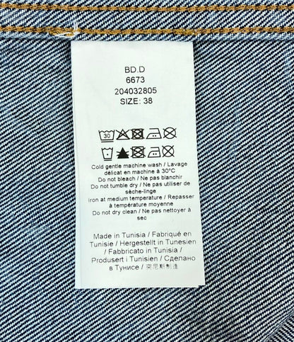 美品 GANNI デニムチューブトップCrinkled Future Denim Strap Top レディース SIZE 38 (M) ガニー