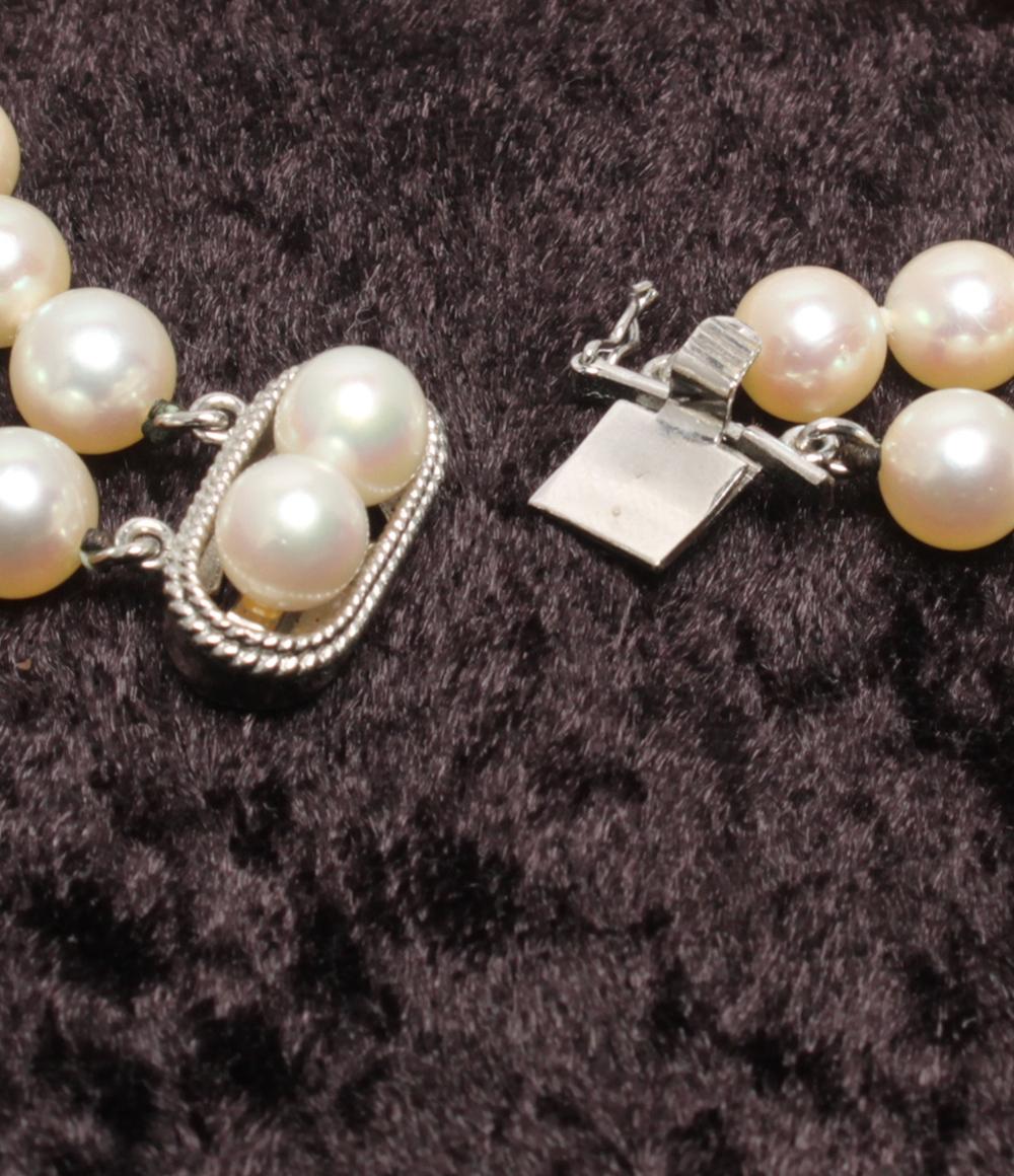2連ブレスレット SV パール 6.0-6.5mm レディース