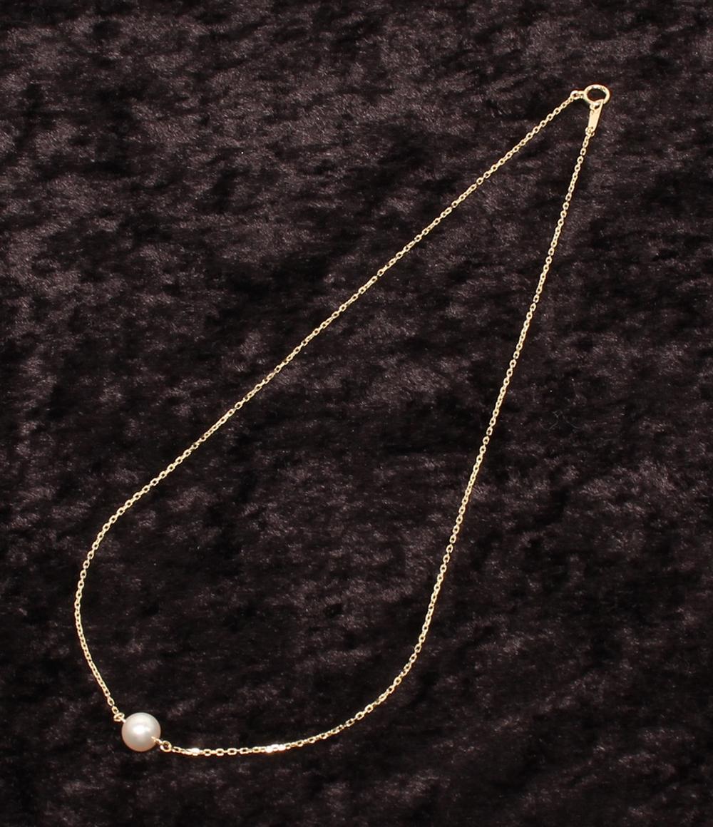 美品 ネックレス K18 パール7.0mm レディース