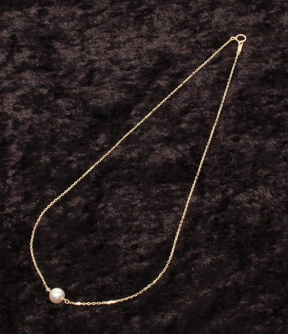 美品 ネックレス K18 パール7.0mm レディース