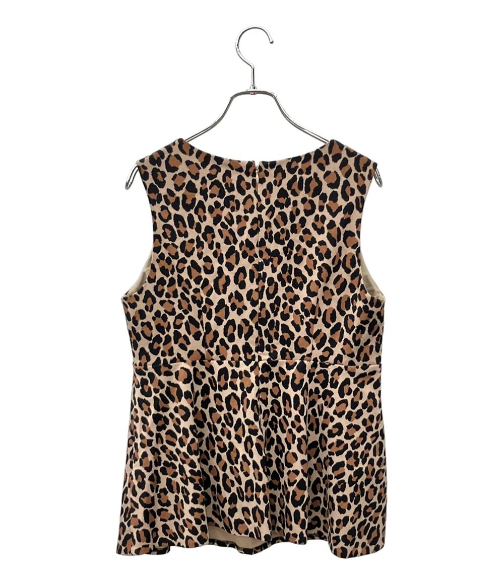 美品 Kate Spade ノースリーブトップス レオパード柄 レディース SIZE 4 (L) ケイトスペード