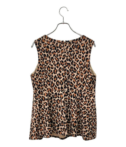 美品 Kate Spade ノースリーブトップス レオパード柄 レディース SIZE 4 (L) ケイトスペード
