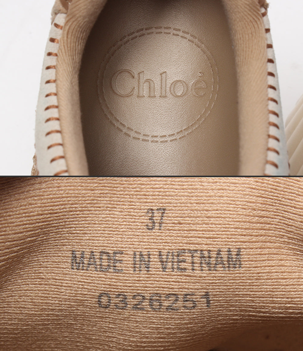 Chloe ローカットスニーカー ウェッジソール 厚底 Nama ウェッジスニーカー CHC24U02IBD70F レディース SIZE 37 (24.5cm) クロエ