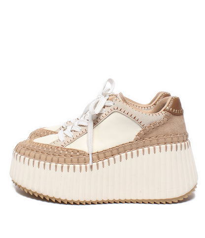 Chloe ローカットスニーカー ウェッジソール 厚底 Nama ウェッジスニーカー CHC24U02IBD70F レディース SIZE 37 (24.5cm) クロエ