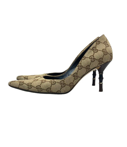 GUCCI パンプス GGキャンバス バンブーヒール レディース SIZE 36 C (23cm) グッチ