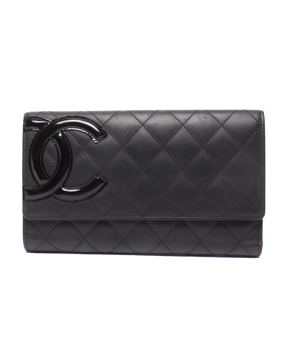 CHANEL 三つ折り長財布 カンボンライン ココマーク レディース シャネル