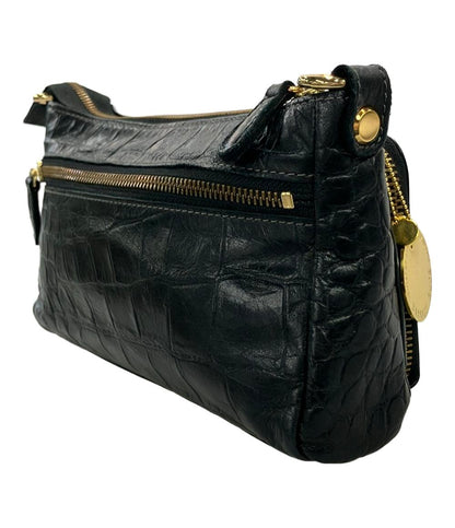 BARDOT ROSE ショルダーバッグ ウォレットポシェット 2WAY 斜め掛け 本革 牛革 レザー クロコ型押し レディース バルドロゼ