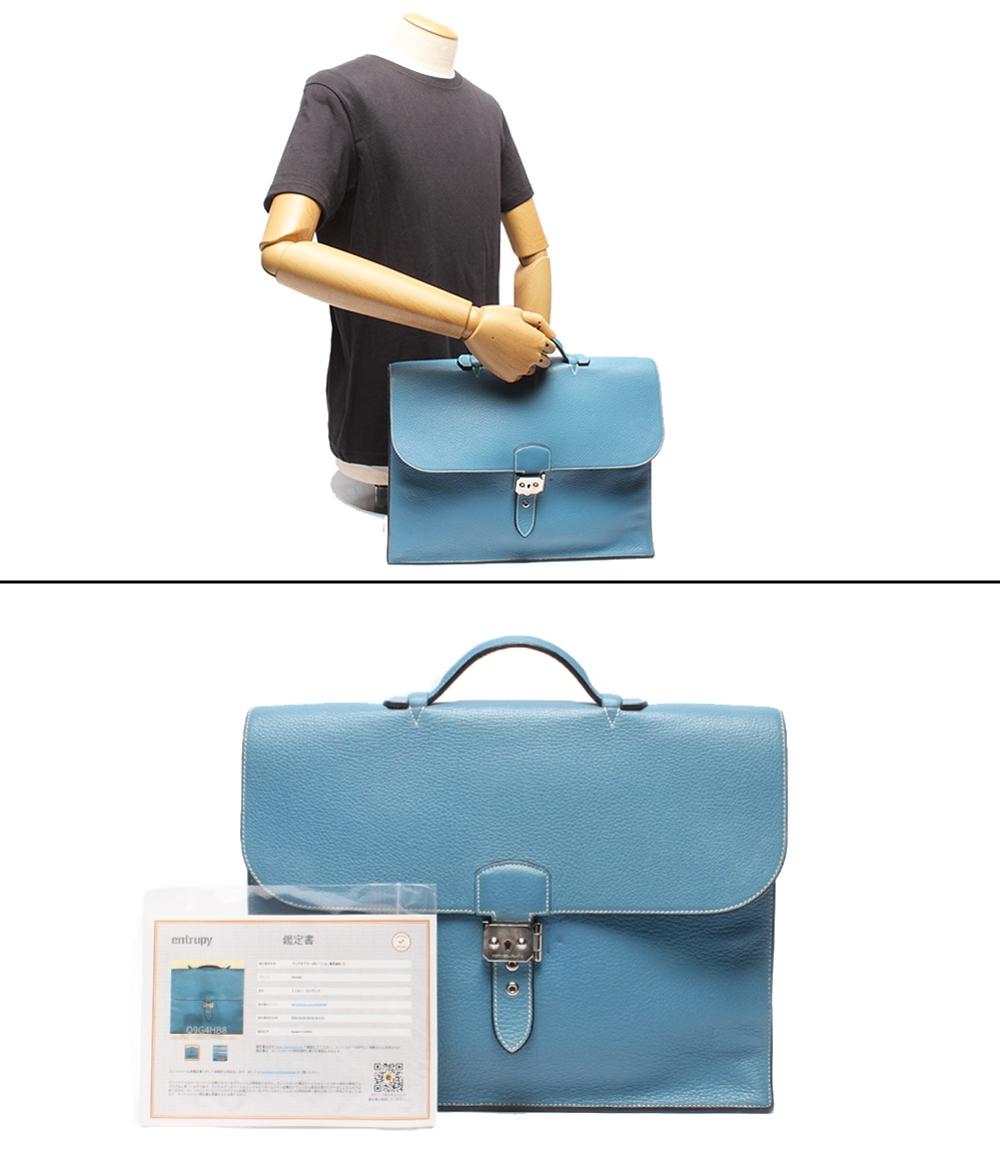 HERMES ビジネスバッグ ブリーフケース □H刻印 シルバー金具 サック
