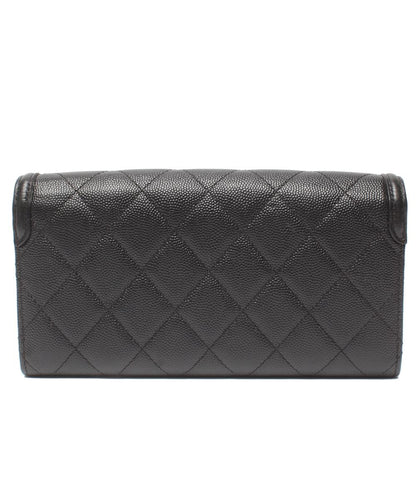 CHANEL 長財布 ゴールド金具 CCフィグリー キャビアスキン A84448 レディース シャネル