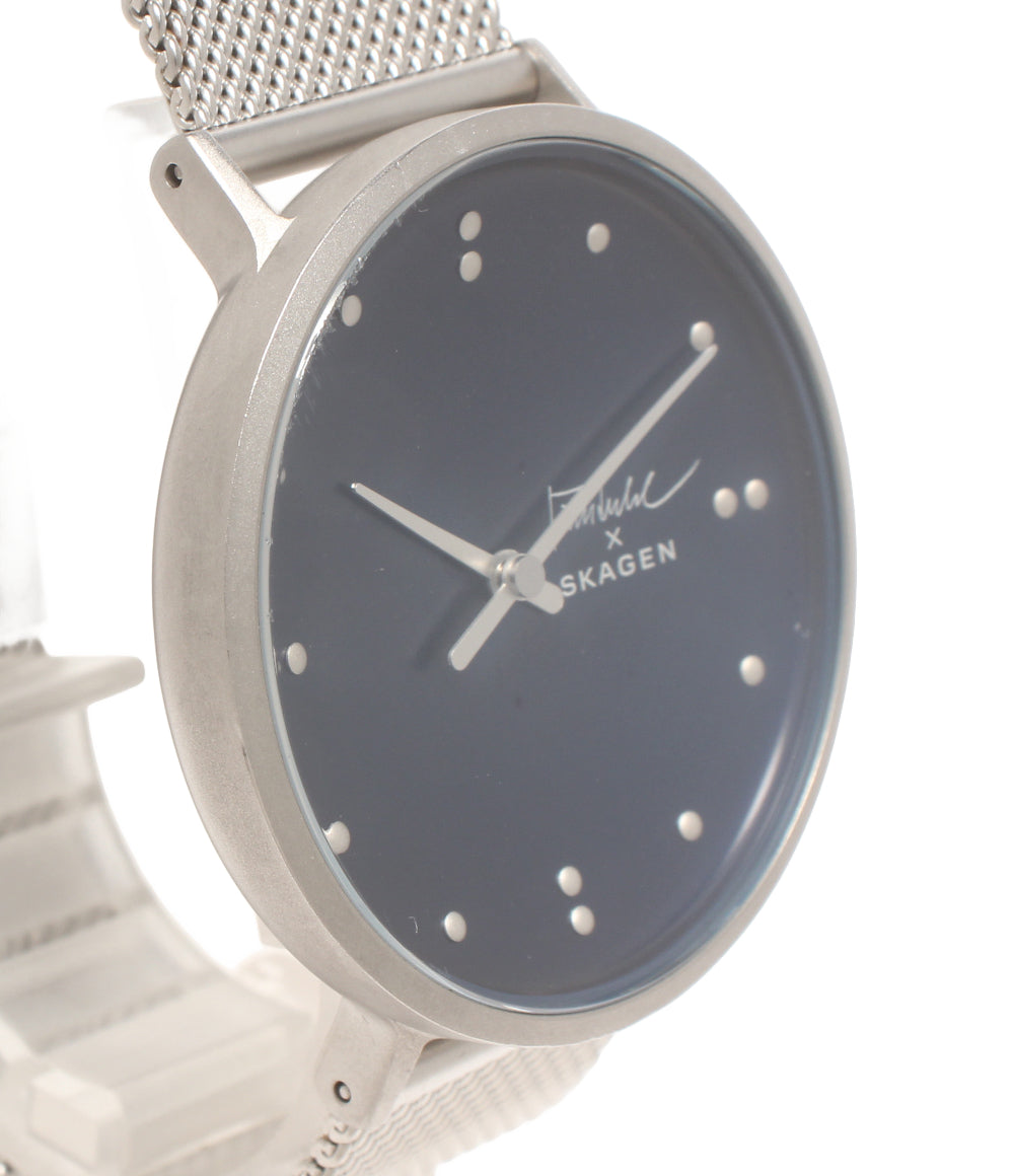 美品 SKAGEN 腕時計 フィン・ユール クオーツ ネイビー SKW6584 メンズ スカーゲン