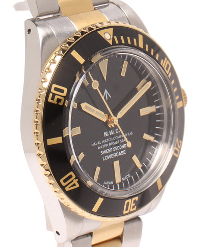 美品 NAVAL WATCH 腕時計 自動巻き ブラック VH31 メンズ ナバルウォッチ