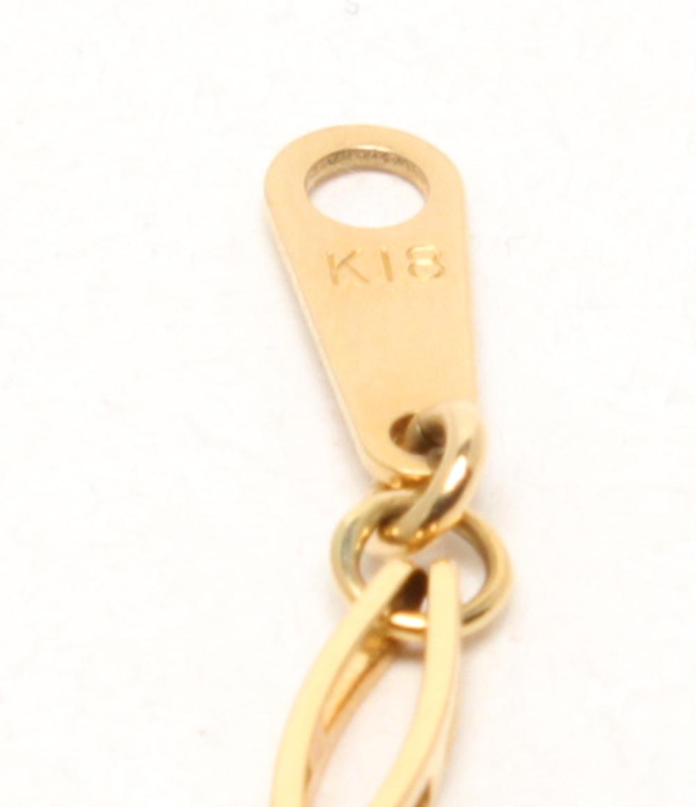 美品 ブレスレット K18 ルビー フラワーモチーフ レディース