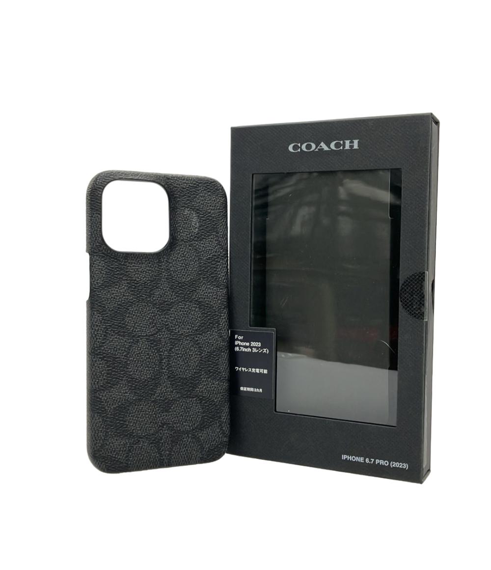 美品 COACH スマホケース iPhone 15 Pro Max 用 R23H014K ユニセックス コーチ
