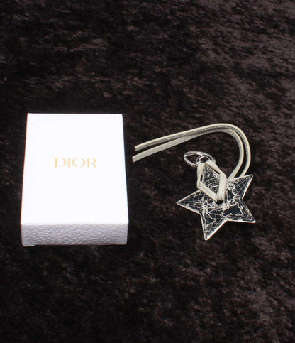 美品 Christian Dior キーリング キーホルダー スターモチーフ 地図柄 レディース クリスチャンディオール