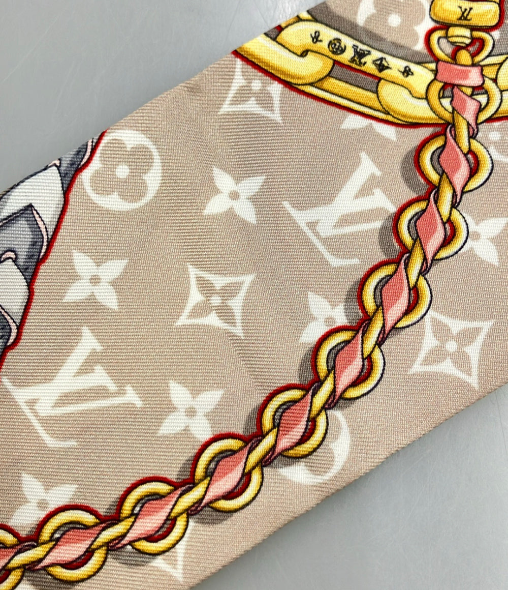 美品 LOUIS VUITTON スカーフ シルク100% バンドー ミックス アンド ストラップ バンドー M77698 レディース ルイ・ヴィトン