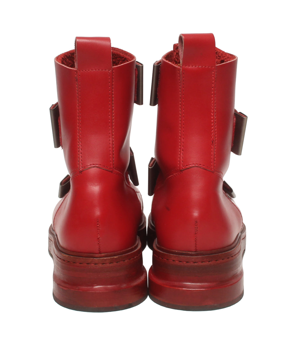 DIRK BIKKEMBERGS ベルクロブーツ レッド メンズ SIZE 41 ダークビッケンバーグ