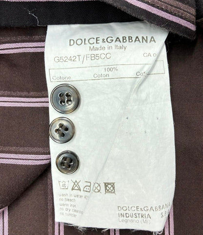 ドルチェアンドガッバーナ ストライプ柄長袖ボタンダウンシャツ メンズ SIZE 40 DOLCE&GABBANA