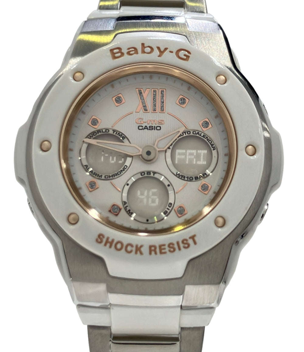 CASIO 腕時計 G-MS Baby-G クオーツ ホワイト MSG-301C レディース カシオ