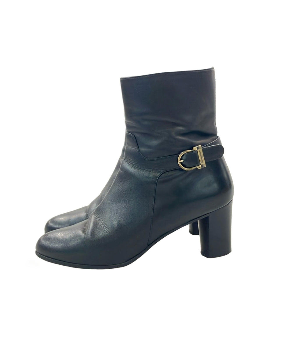Salvatore Ferragamo ショートブーツ サイドジップ ガンチーニ レディース SIZE 7 1/2 C (25cm) サルヴァトーレフェラガモ