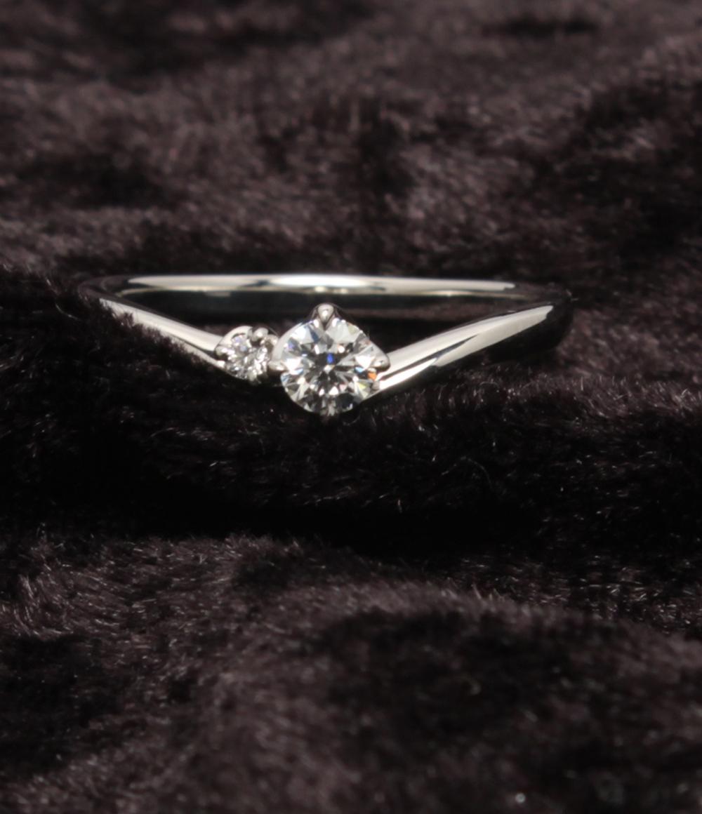 美品 ニワカ リング 指輪 Pt950 ダイヤ 0.181ct ダイヤ 0.04ct相当 レディース SIZE 12号 NIWAKA