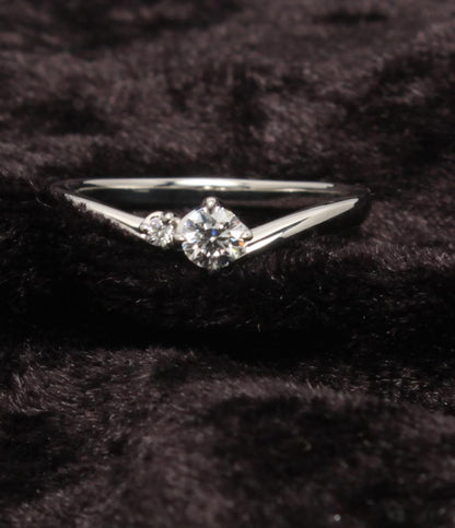美品 ニワカ リング 指輪 Pt950 ダイヤ 0.181ct ダイヤ 0.04ct相当 レディース SIZE 12号 NIWAKA