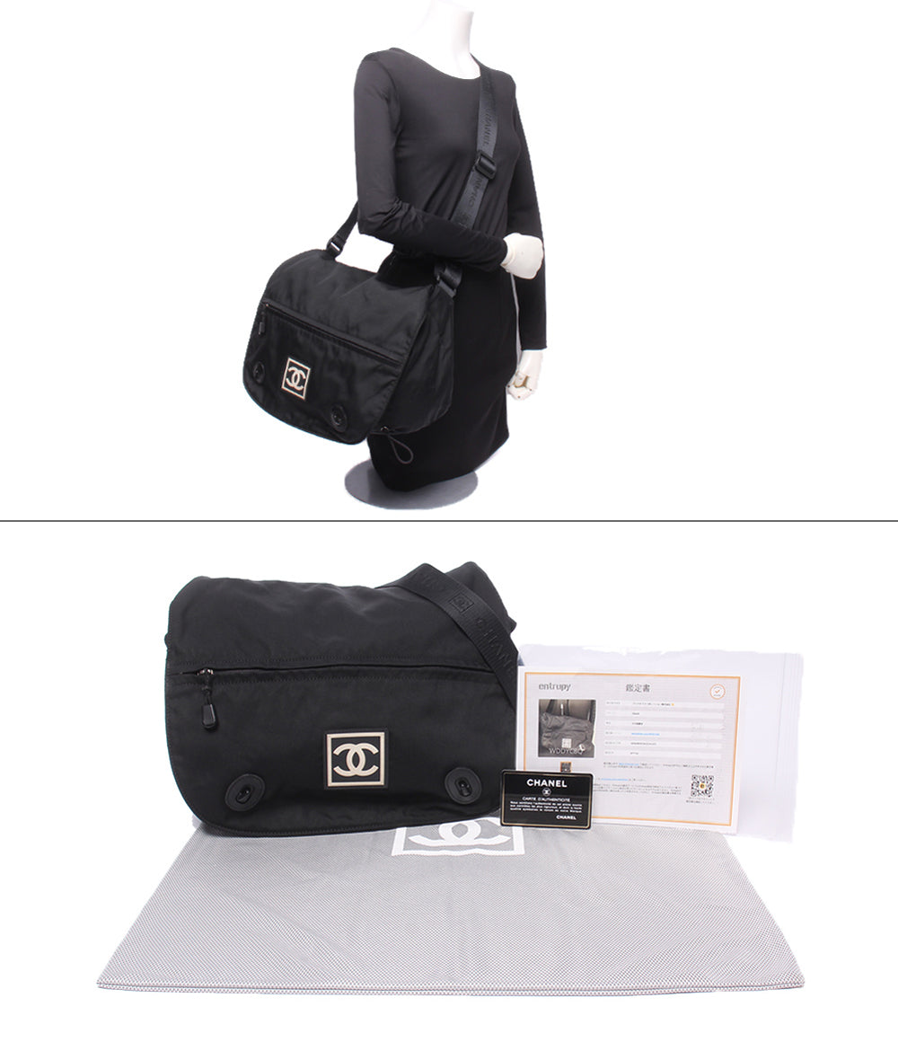 CHANEL ショルダーバッグ 斜め掛け メッセンジャーバッグ シルバー金具 8番台 スポーツライン レディース メンズ シャネル