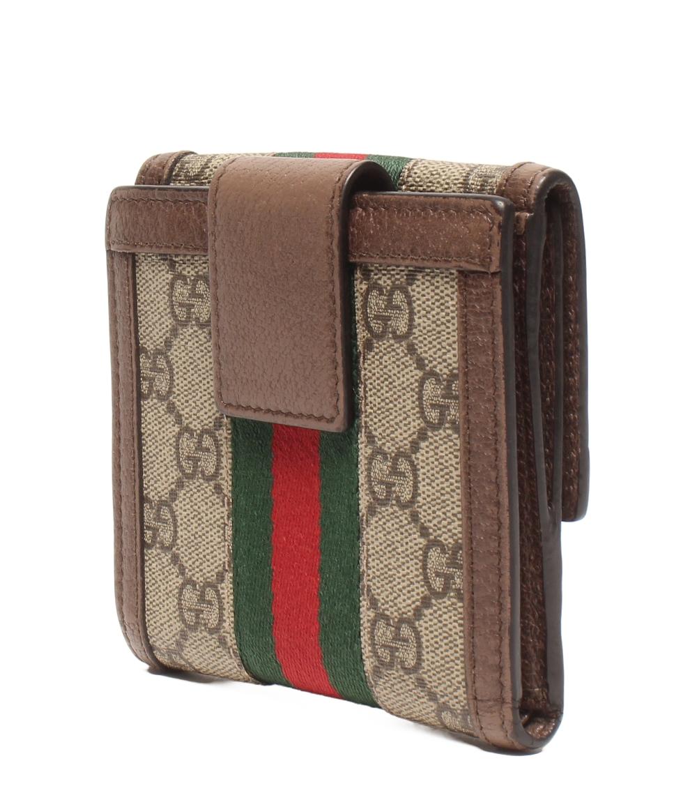 GUCCI Wホック二つ折り財布 GGスプリーム オフディア 523173 2149 レディース メンズ グッチ