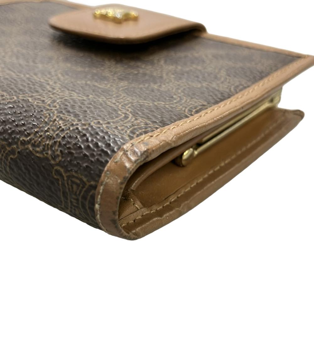 CELINE 二つ折り財布 レザー マカダム柄 レディース セリーヌ