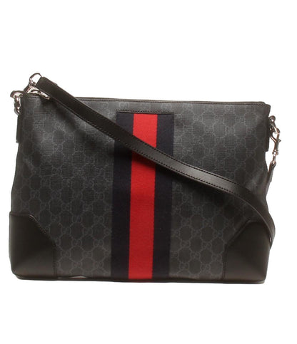 美品 グッチ ショルダーバッグ 斜め掛け GG柄 GGスプリーム 474139 213317 メンズ GUCCI