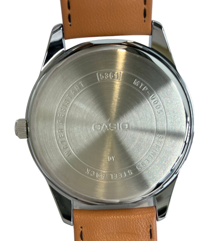 美品 CASIO 腕時計 クオーツ ブルー MTP-V005 メンズ カシオ