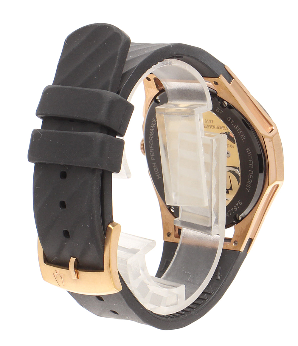Bulova 腕時計 カーブ クオーツ ブラック 98A185 メンズ ブローバ