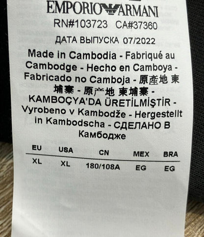 Emporio Armani パーカー ジップ チャコールグレー 3RPM30 PJFAZ メンズ SIZE XL エンポリオ・アルマーニ