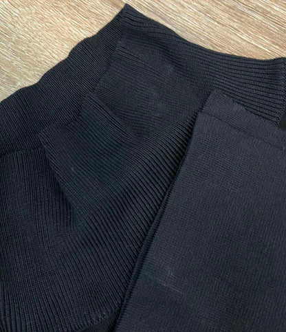 Christian Dior 長袖ニット モックネック スリットニット CDボタン ブラック 5H24543AM549 レディース SIZE 42 (M) クリスチャンディオール