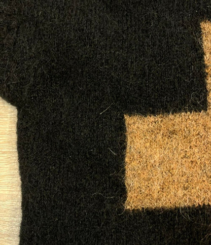 美品 MAX MARA ノースリーブ ニットワンピース幾何学模様 13262626 レディース SIZE S マックスマーラ