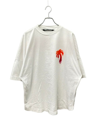 Palm Angels 半袖Tシャツ スプレーロゴ プリント パームツリー PMAA002F22JER004 メンズ SIZE M パームエンジェルス