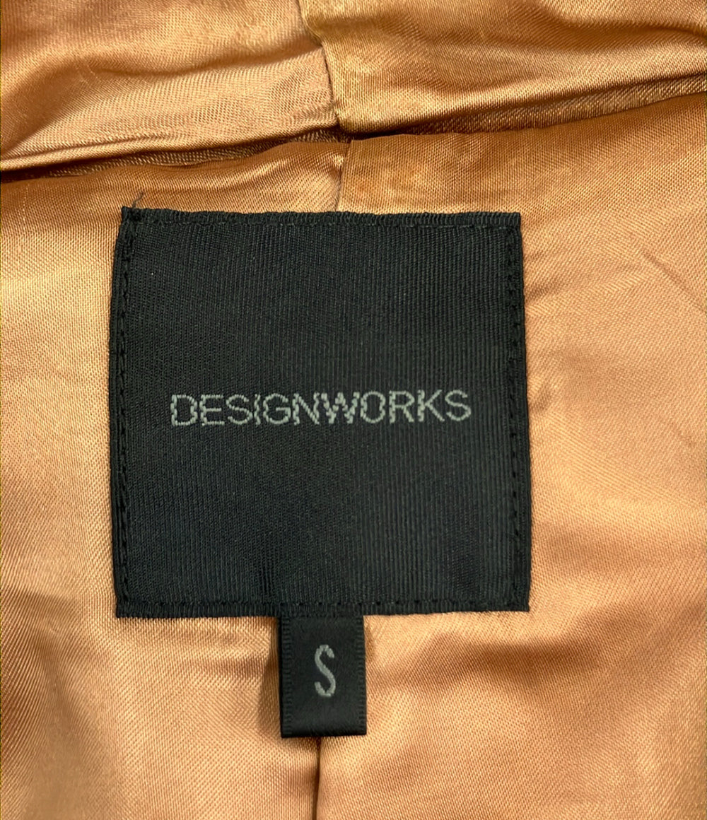 訳あり DESIGNWORKS シープスキンレザージャケット メンズ SIZE S デザインワークス