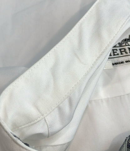 HERMES 長袖 バンドカラー シャツ H556310H1 メンズ SIZE 42 (M) エルメス