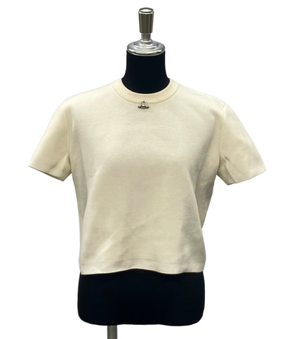 美品 HERMES パルフロワ・リミックスモチーフニット ショートスリーブ 6E2659DX レディース SIZE 40 (S) エルメス