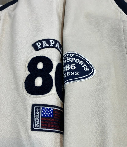 Papas + スタジャン 羊革 メンズ SIZE S パパスプラス