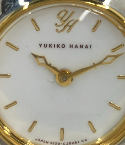 YUKIKO HANAI 腕時計 クオーツ ホワイト 3220-326831 レディース ユキコハナイ