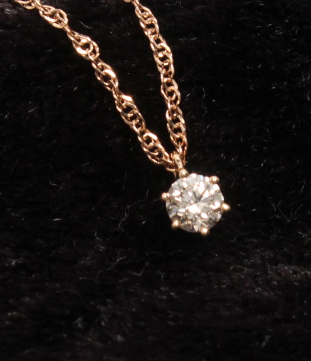 美品 NOJESS ネックレス K10 ダイヤ レディース ノジェス