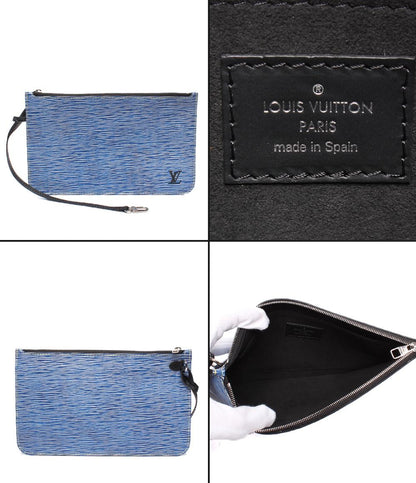 美品 LOUIS VUITTON トートバッグ 肩掛け ネヴァーフル MM エピ デニム M51053 レディース メンズ ルイ・ヴィトン