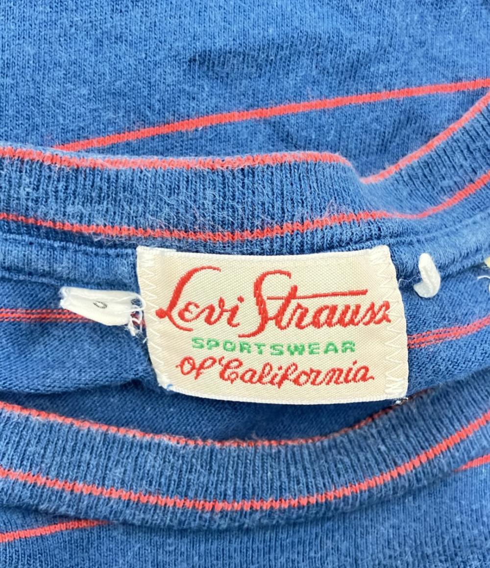 リーバイス ボーダー柄胸ポケットクルーネック半袖Tシャツ メンズ SIZE S Levi's