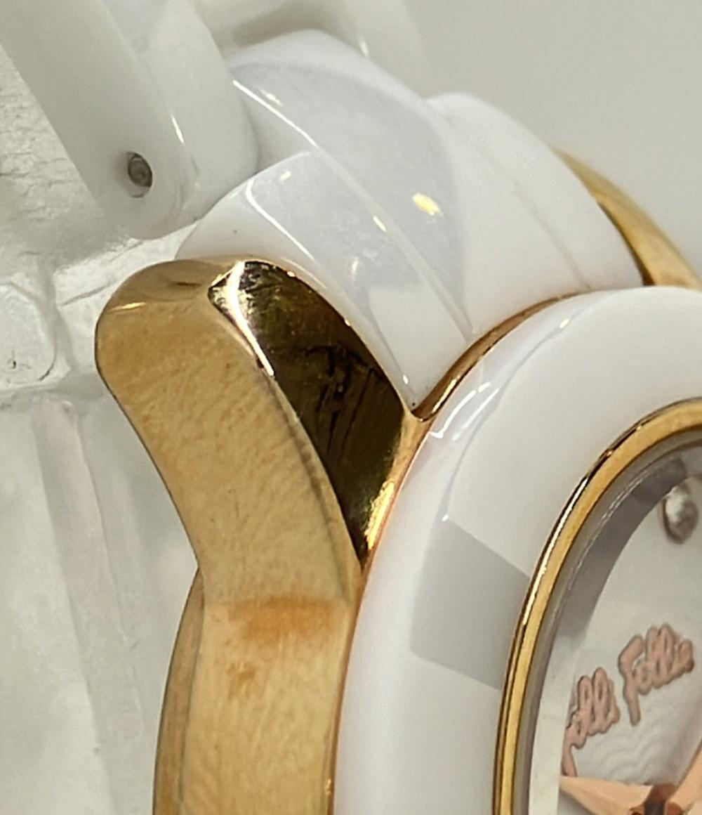 フォリフォリ 腕時計 クオーツ ホワイト レディース Folli Follie