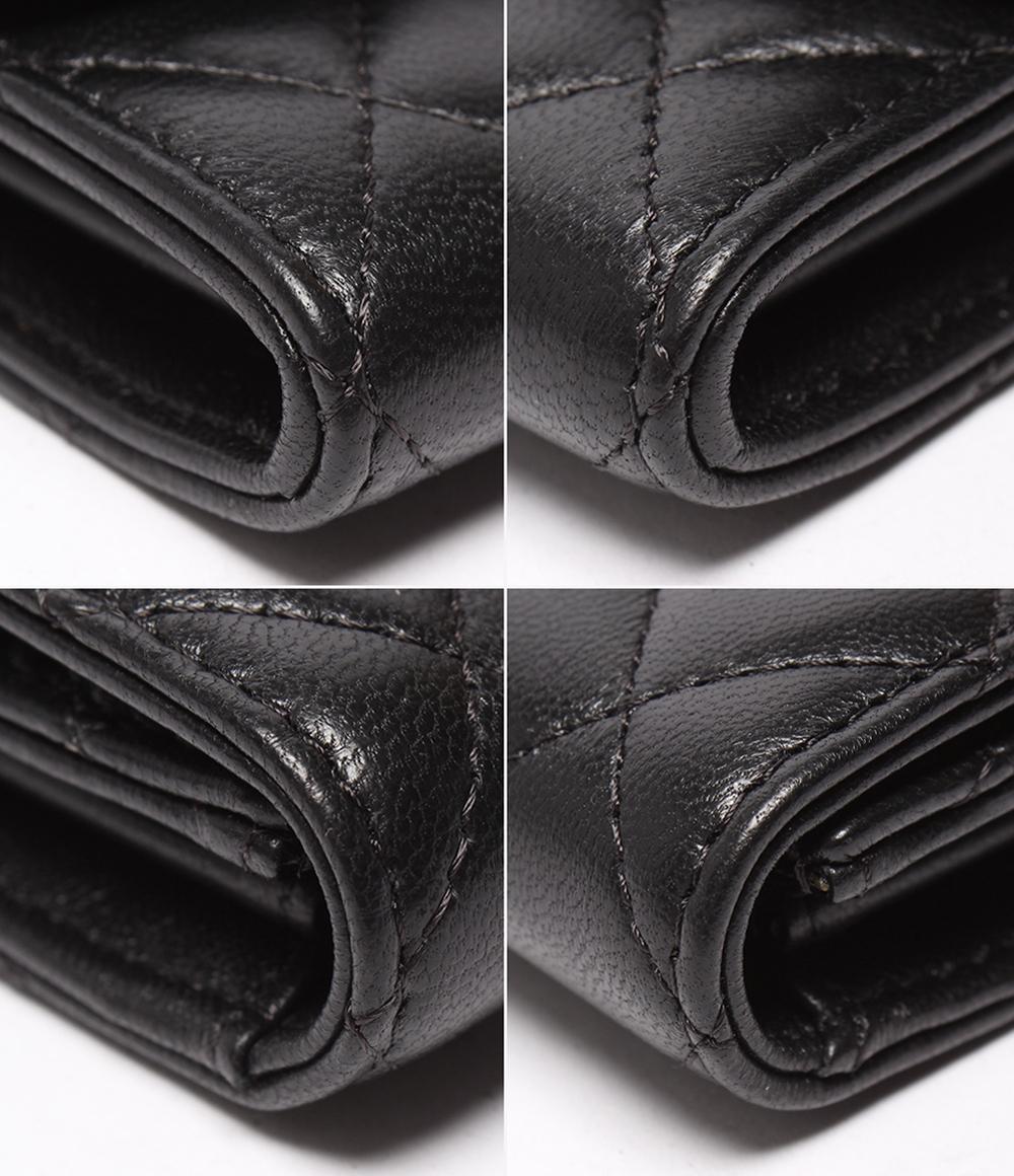 美品 CHANEL コンパクトウォレット コインケース カードケース カメリア 27番台 ゴールド金具 レディース シャネル